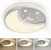 Vista 1 de Lámpara de techo empotrada, 30 W, luces de techo LED modernas y grandes, 3000 K/4500 K/6500 K seleccionables, lámpara de techo con luna y estrella