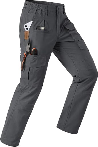 IGOLUMON Mens Tactical Work Pants Ripstop Cargo Pants 10 Pockets