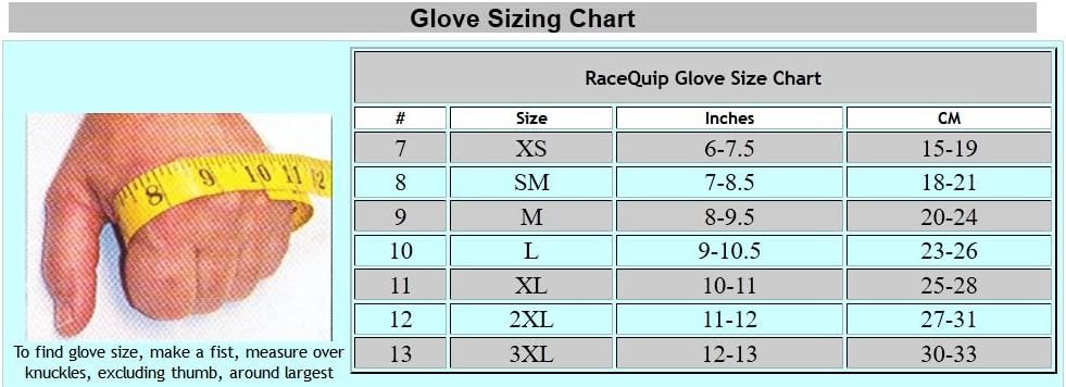 RaceQuip Basic Race Gloves 350 Series 1 Layer Nomex Non SFI Black X-Large 350006