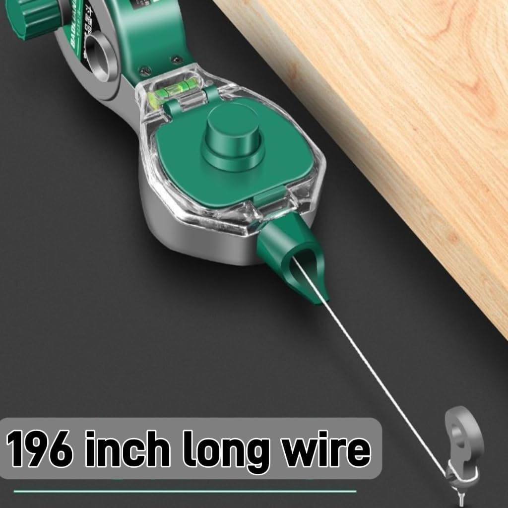 164' (50m) Snap Line Reel Kit,Marking Ink Bucket with Level Gauge,Marking Tools for Wood,Stone, Concrete Wallboard,Ideal for Deck Builders, Framers, Roofers