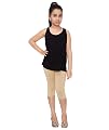 Robinbosky Premium Girls Capri Beige Skinny Fit Leggings (6-12 Months (16) Skin)
