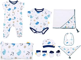 طقم حديث الولادة 9 قطع للاطفال من Jodi Mini - متعدد الألوان FAR-401-M2