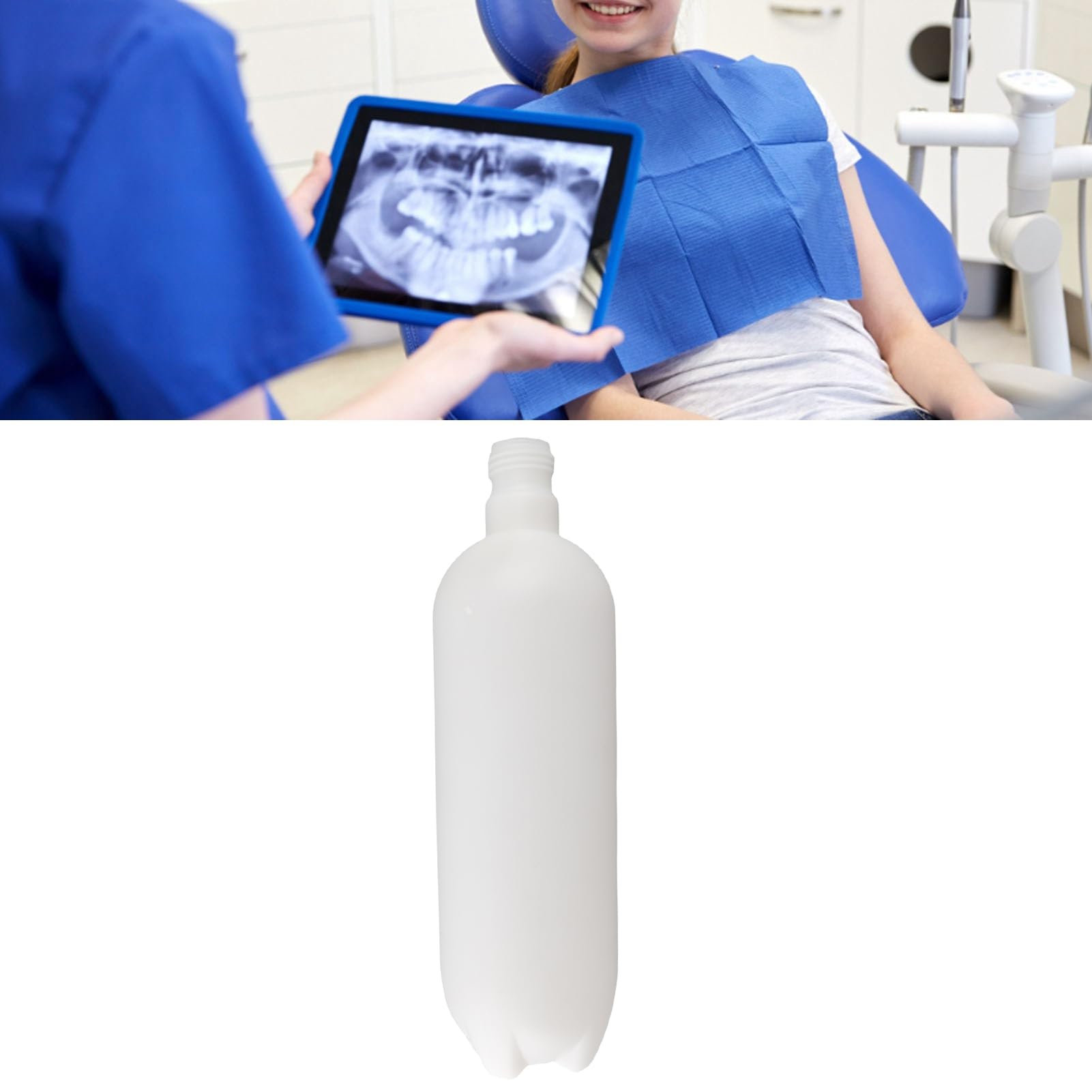 Bottiglia di Stoccaggio dell'acqua Dentale, Bottiglia d'acqua in Plastica per Sedia Odontoiatrica Sostitutiva Professionale Sicura per Dentisti per Cliniche (1000 ML)