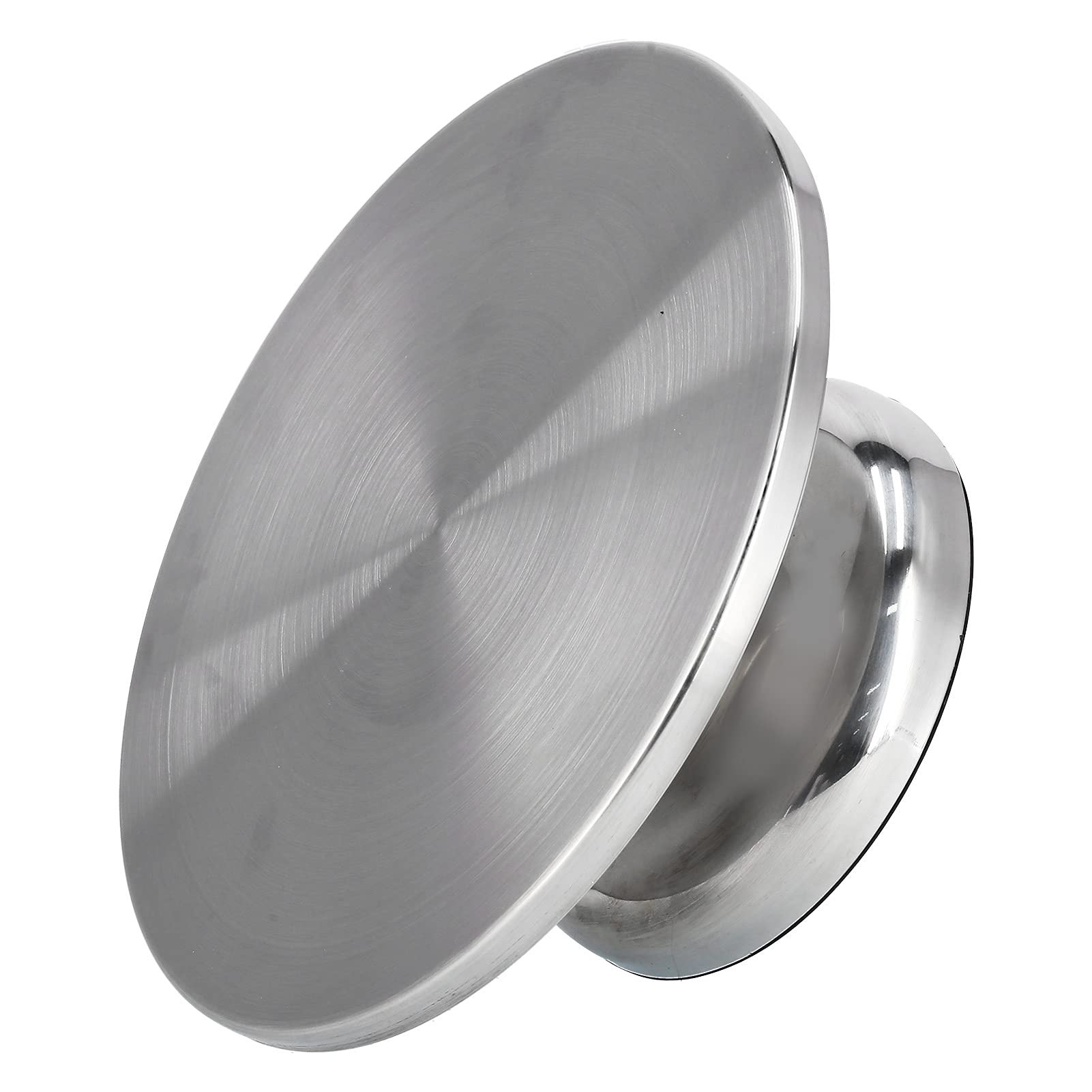 Nikou Obrotowy stojak na ciasto o 30 cm, antypoślizgowy obrotowy gramofon do ciasta ze stopu aluminium do dekorowania ciast, akcesoria do pieczenia w kuchni, srebrny