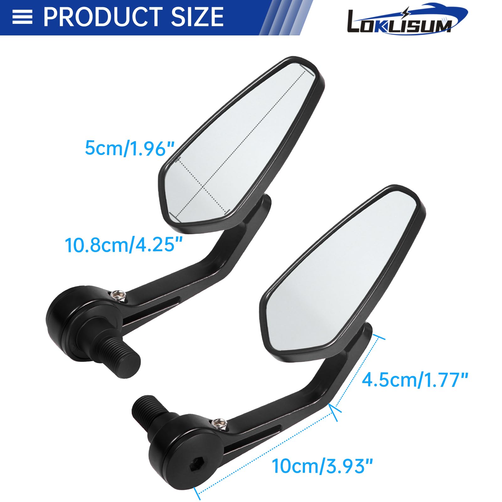 Rétroviseurs Latéraux Pour Moto En Alliage D'aluminium