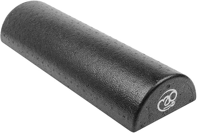 Fitness Mad Unisex's EPP Half Round Foam Roller, Black, 45cm/90cm