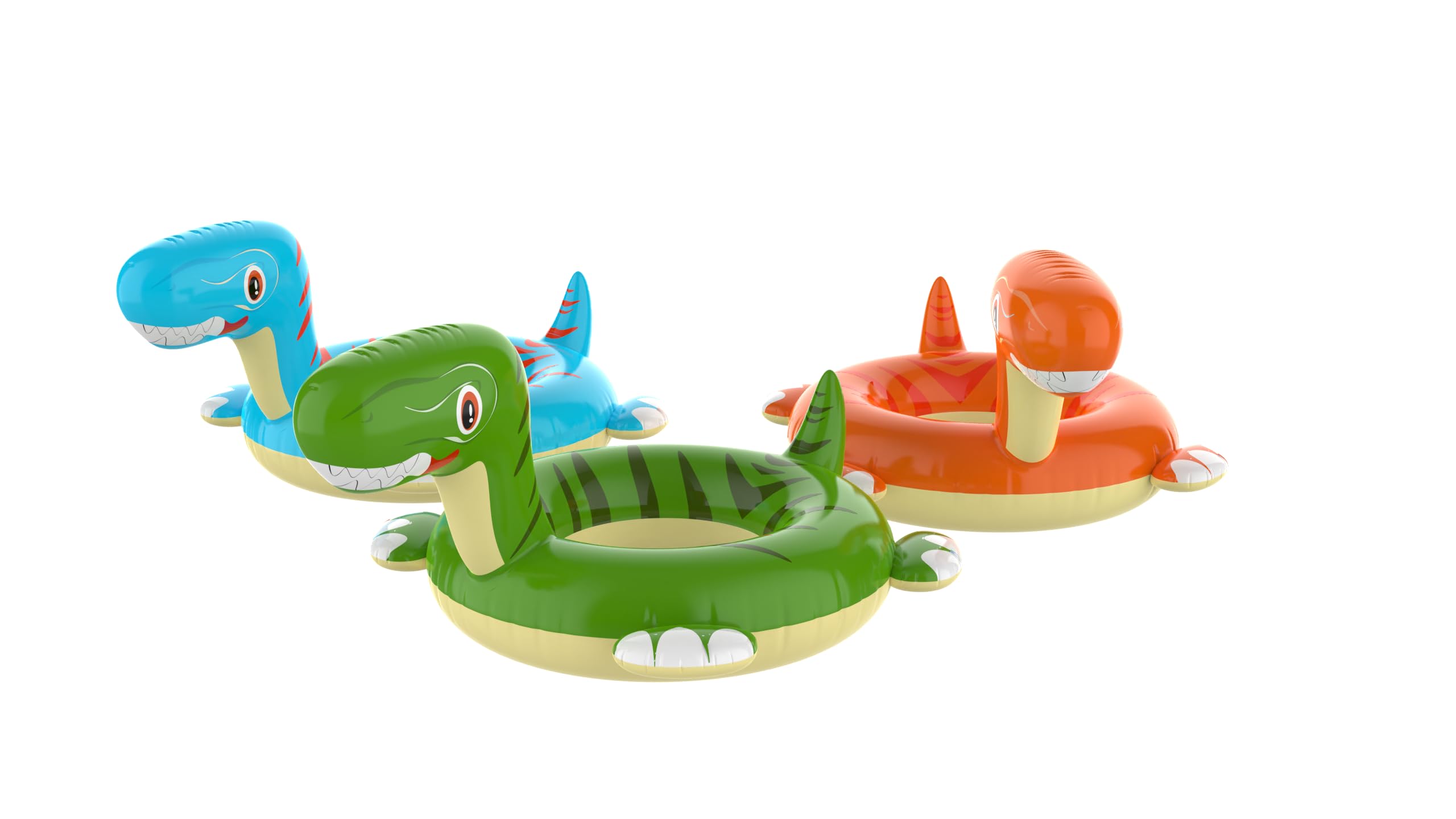 inflatable dinosaur pool floats for kids ages 3-6, boys girls pool water floaty toys - chindren swim tubes floaties rings - ideal for summer, beach, lake, pool parties