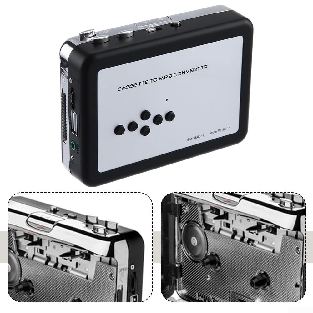 Convertidor de casete a MP3 alimentado por USB para una cómoda conversión de música en cualquier lugar