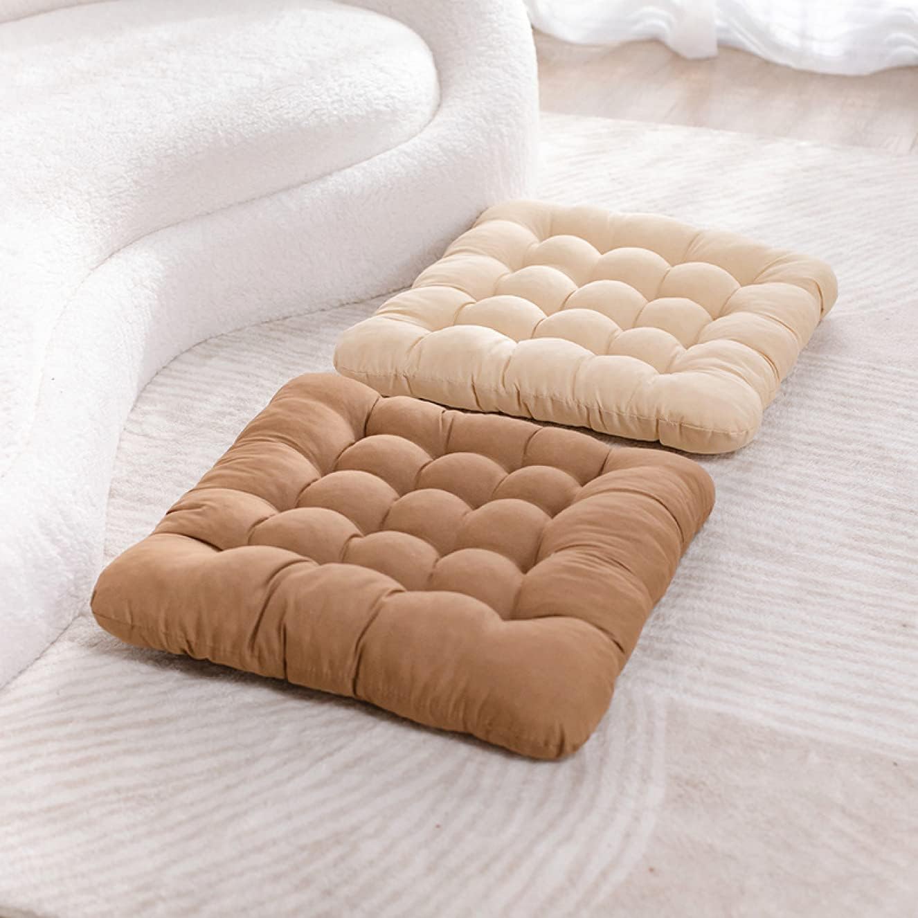 フロアクッション 直径40cm 円形 低反発 高反発 （ フロアチェア 座椅子 2層構造 スツール 座布団 厚手 クッション 丸 低反発クッション  オットマン ウレタン 厚い 座いす 弾力 北欧 おしゃれ 高さ12cm ） 【ベージュ】:リビングート JRE MALL店通販｜JRE MALL ... SCTX 座布団 50*150cm 低反発x高反発 北欧 厚手 座布団 フロアクッション 四角 40*40cm*2 おしゃれ 丸洗い