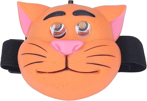 Miniatura 2 de CUEA Faro LED, 2 modos de luz, efecto gato, faro para niños, plástico, senderismo, al aire libre, niños