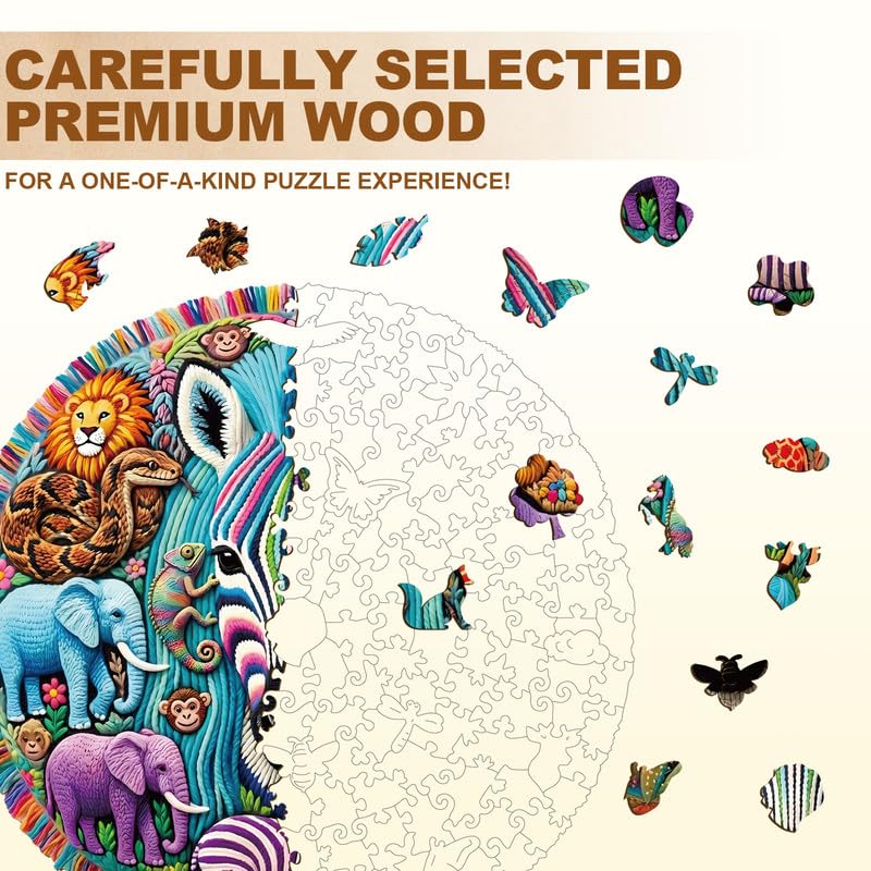 Jigfoxy Puzzle in legno per adulti, safari selvaggi Symphony puzzle in legno per adulti