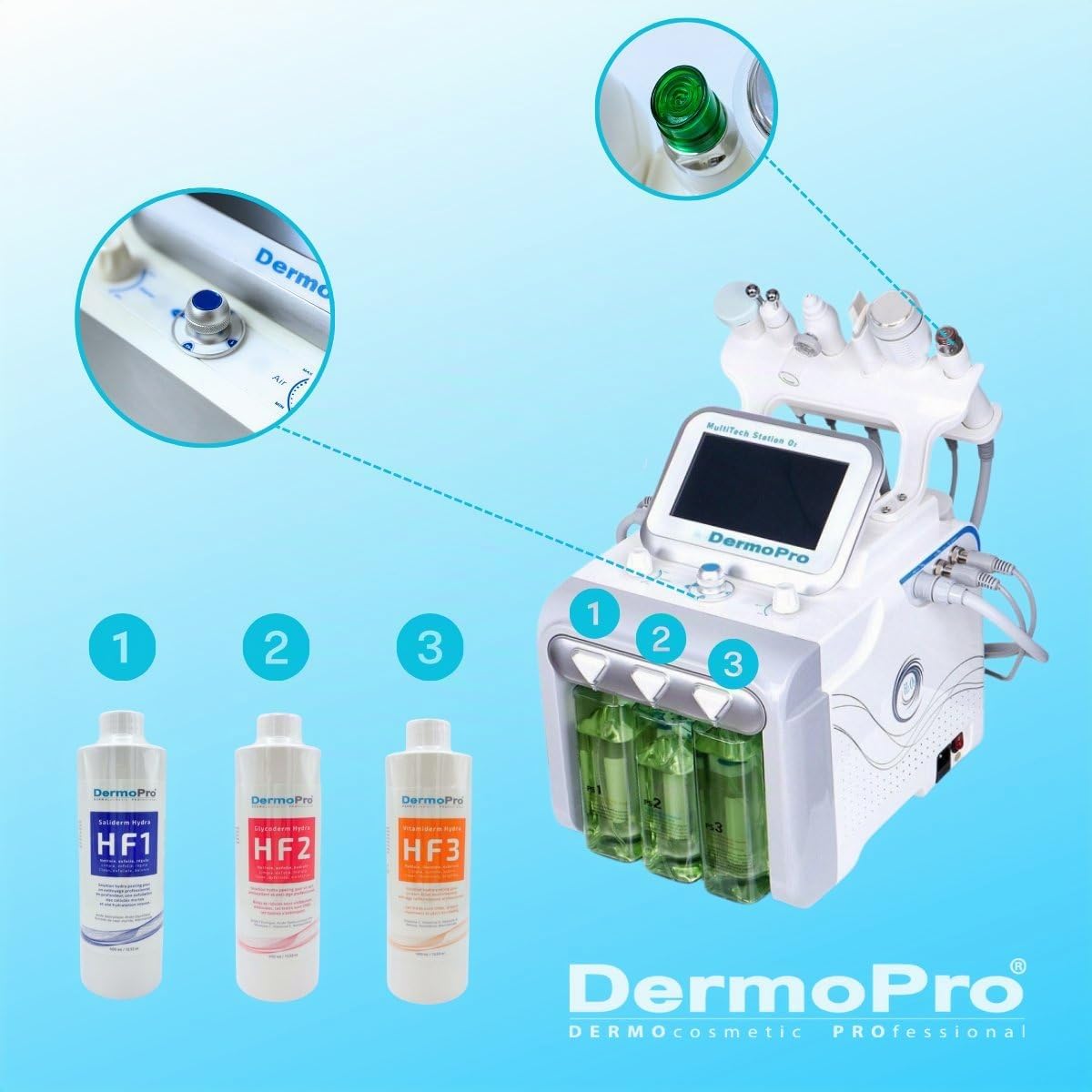 DermoPro Anti-envejecimiento Solución Hydro Aqua Peeling HF1+HF2+HF3