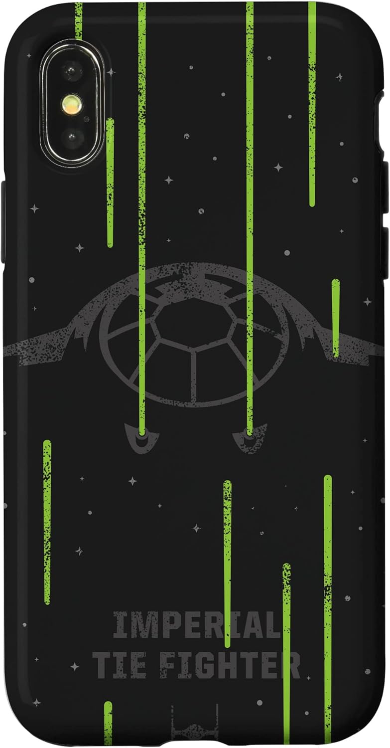iPhone 16 Pro Max Star Wars Imperial TIE Fighter Black Green Neon Black Case