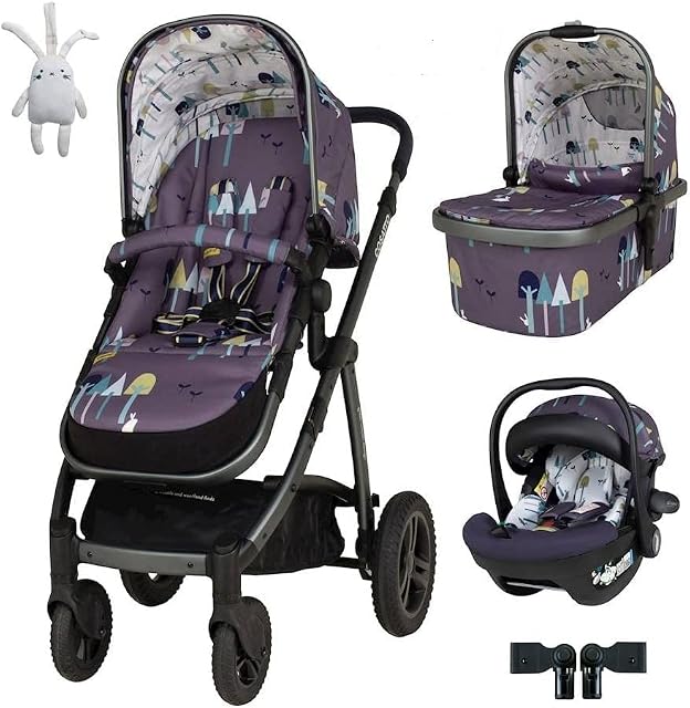 Cosatto 3 in 1 Travel System, Wow 2 - Birth to 25kg, Compact Fold, Inc Carrycot, iSize Car Seat, Adapters & Raincover (Wilderness)