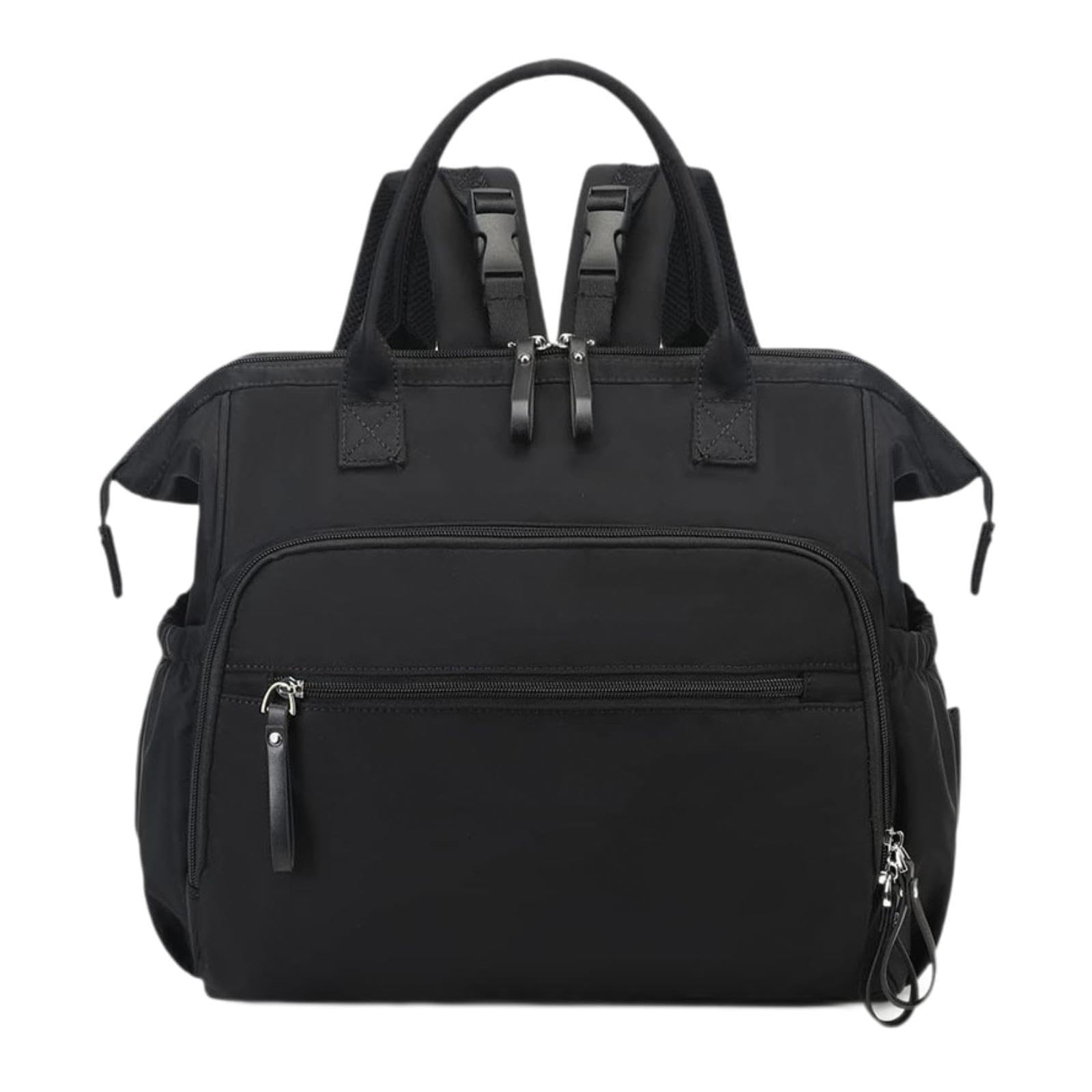LOOM TREE® Diaper Tote Bag Waterproof Shoulder Bag for Mom Carrying Bag Baby Diaper Bag Black | Diapering | Diaper Bags-image-45