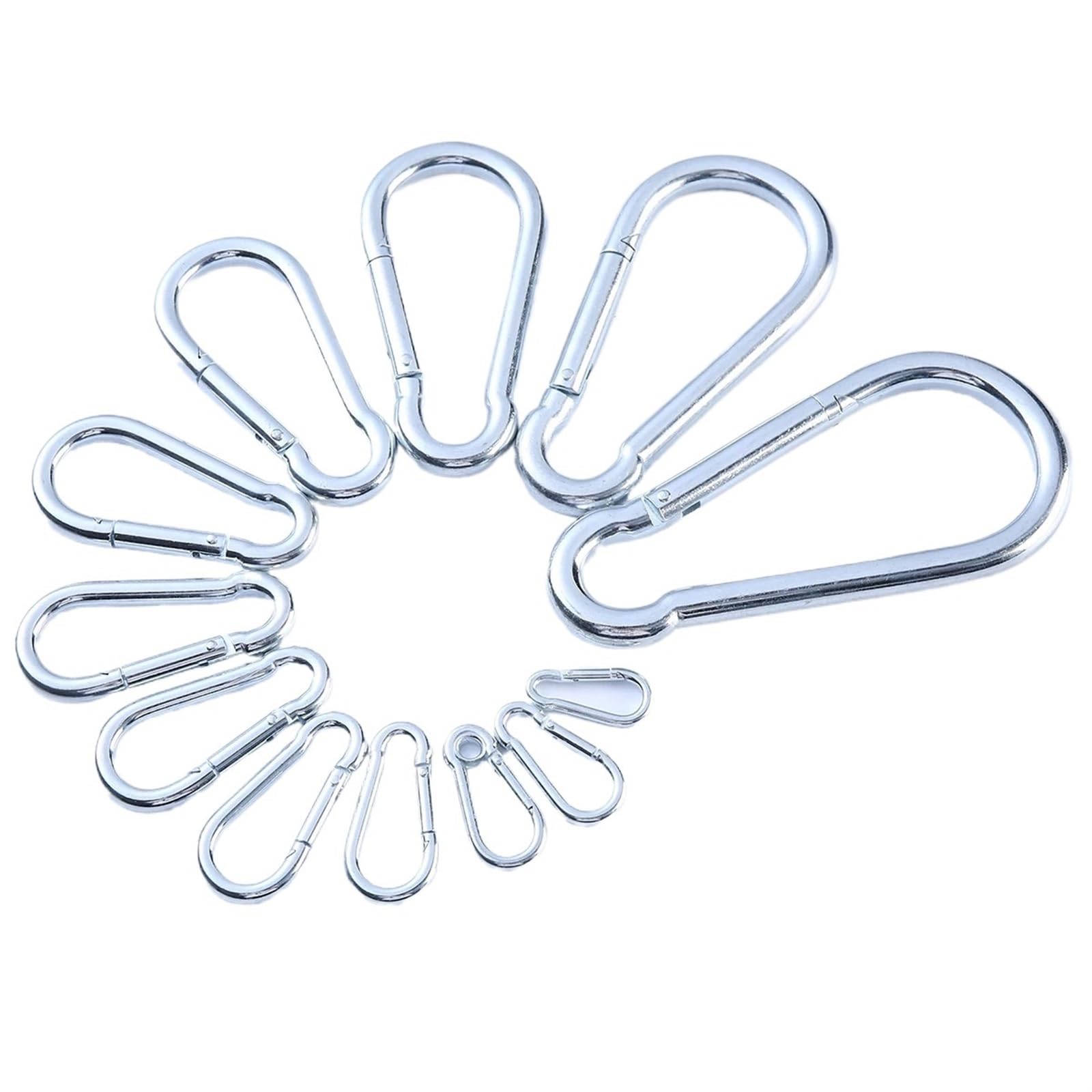 Moschettone 1/4PCS Portachiavi Moschettone con moschettone Clip Portachiavi Gancio di Collegamento rapido Resistente for Viaggi in Campeggio per Corde Ganci per Catene