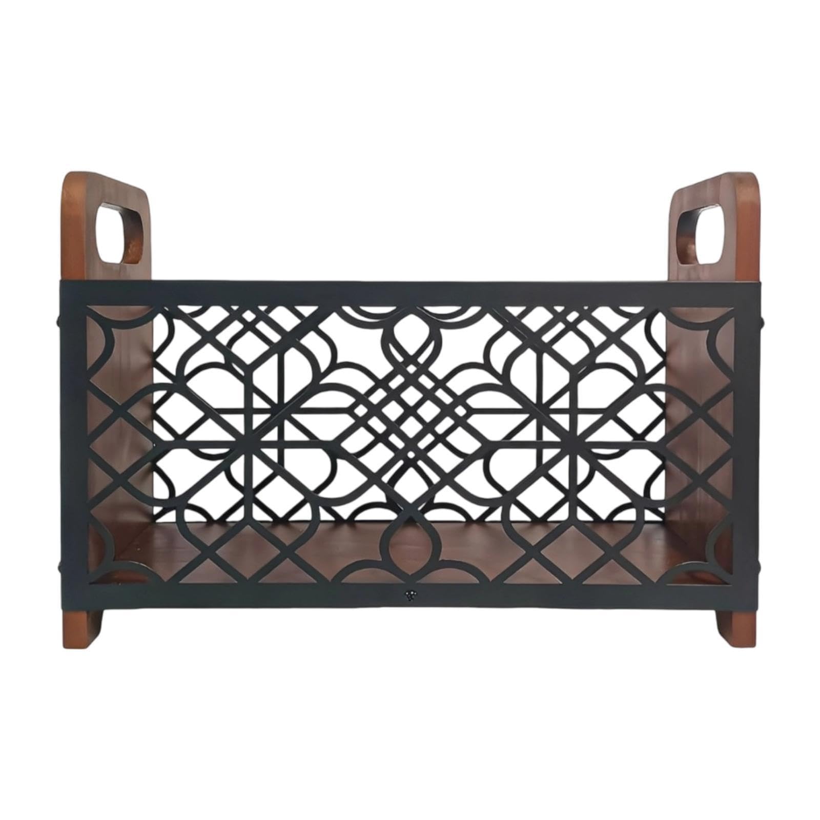 Wood Magazine Rack Farmhouse Rustic Mail Organizer for Mails Books Envelopes Geometry | Magazine Racks | Home Organization | Household Supplies & Cleaning-picture-22