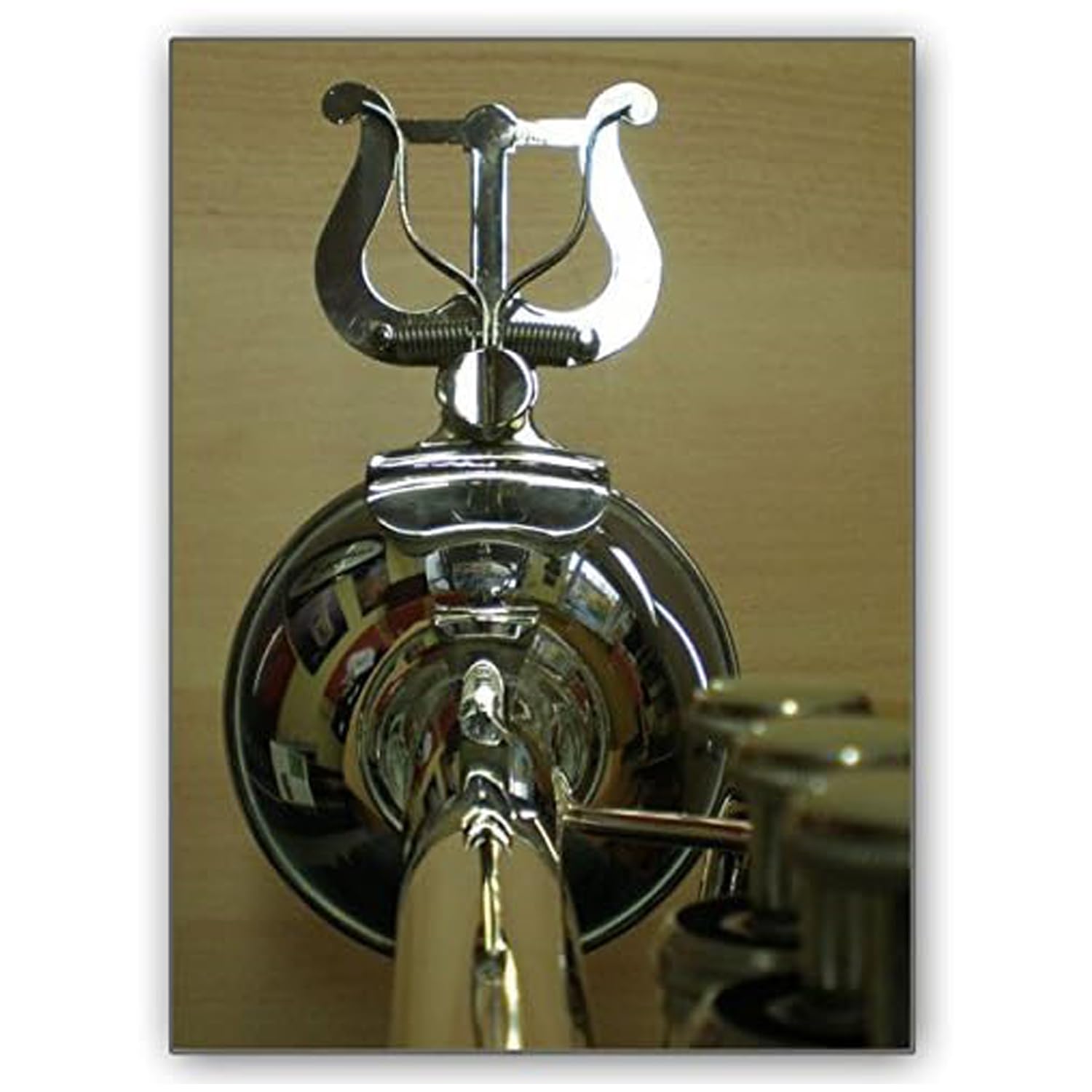 Soundman® Lyre Lyra per Tromba/Flicorno/Cornetta Leggio Letturino da Marcia Leggii musicali (Argentato)