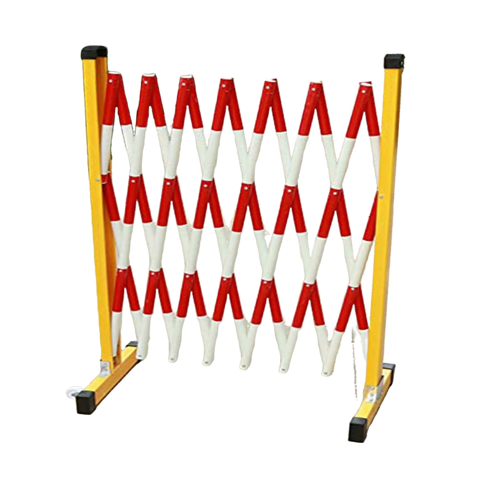 Garde-corps en métal extensible et barrière mobile pliante en fibre de verre pour chantier