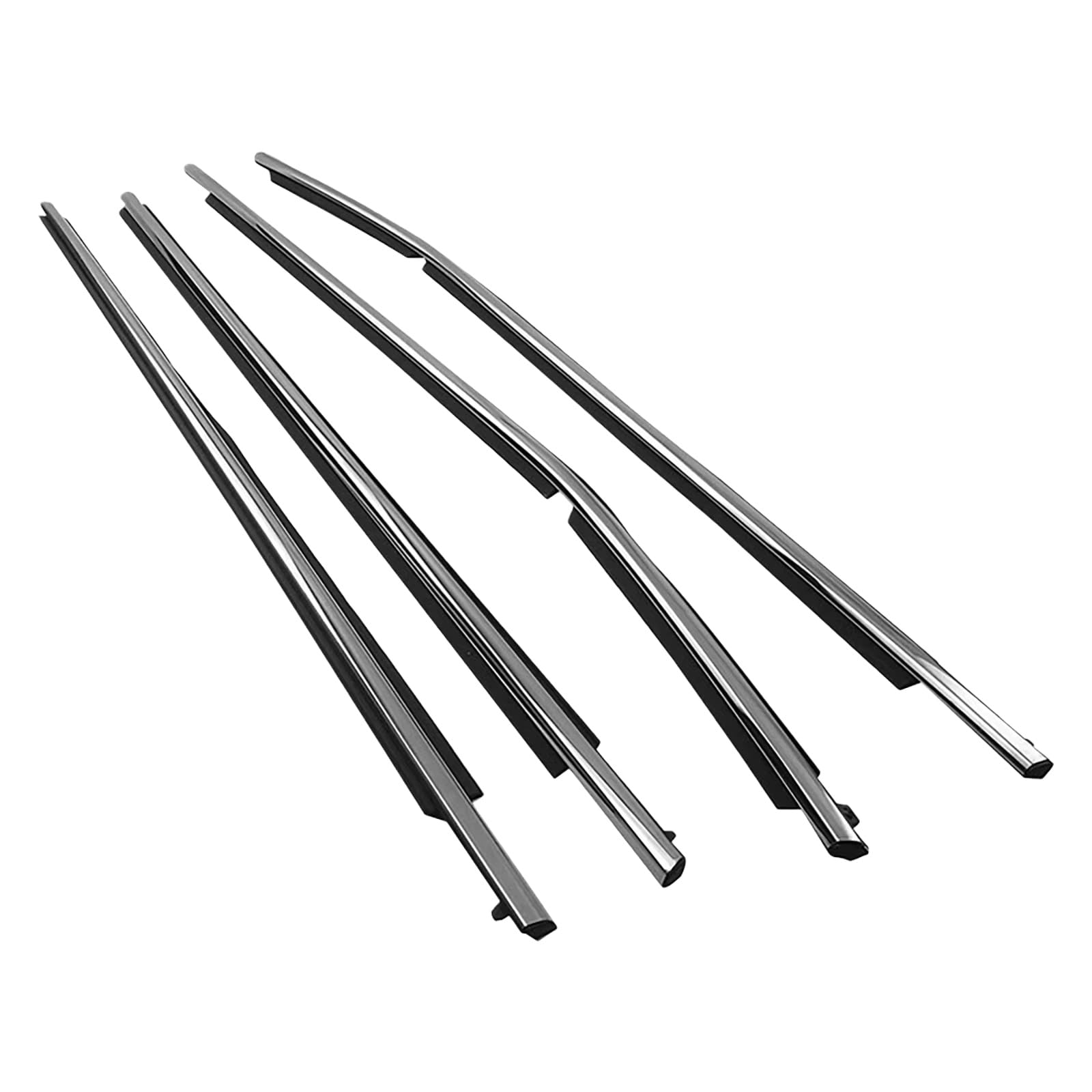 Mzxygkli One Color Car Window Weather Strip 4Pcs Car Window Weatherstrip Chrome Glass Waterproof Pressure Strip Moulding Trim Seal Belt For Corolla 2014-2019
