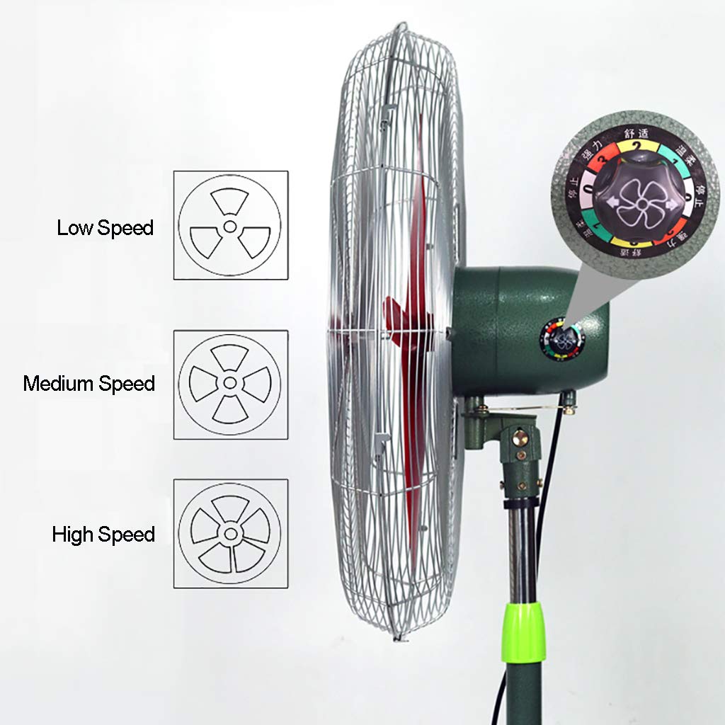 Ventilatore Oscillante, Ventilatore con Piedistallo in Rame, per Uso Esterno Industriale, Commerciale, Residenziale E in Serra, 3 Dimensioni