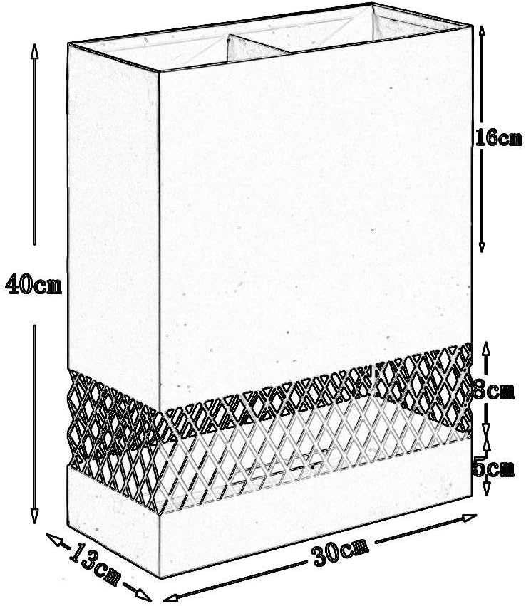 Black White Metal Rectangular Umbrella Stand Rack Indoor for,Umbrella Holders for Home Office Modern Decor (Black) (White) (White)