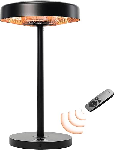 EAST OAK Patio Heater, 1500W Table Top Electric Heater with