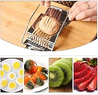 Vista 2 de Egg Slicer for Hard Boiled Eggs Heavy Duty Metal Egg Cutter Stainless Steel Wire Quickly for Eggs Salads Sandwiches