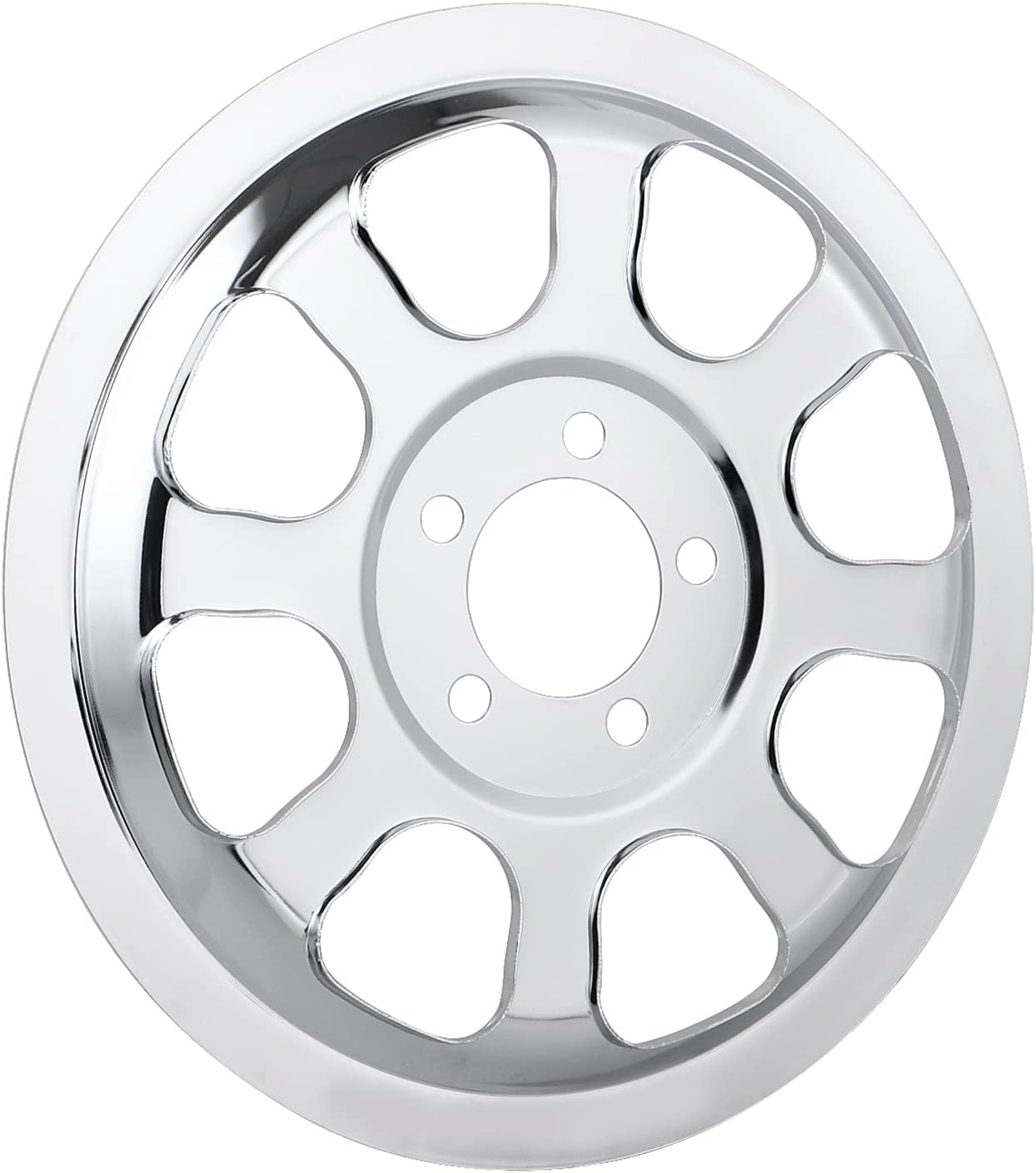 Chrome Outer Rear Drive Belt Pulley Cover Insert for Harley Softail Fat Boy FLSTF Heritage Classic Springer Night Train 2000-2005