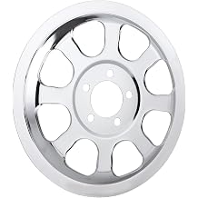 Chrome Outer Rear Drive Belt Pulley Cover Insert for Harley Softail Fat Boy FLSTF Heritage Classic Springer Night Train 2000-2005