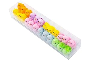 Adorably Captivating Easter Bonnet Decorations: Multicolored Chenille Chicks