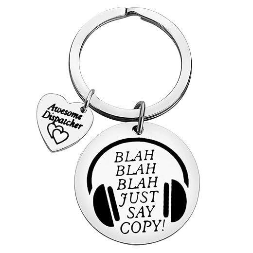 Dispatcher Gift Appreciation Gifts EMT Emergency Dispatcher Keychain 911 Operator Gift Keyring 911 Dispatcher Keychain Thank You Gifts for Dispatcher Christmas Birthday Gifts for Awesome Dispatcher