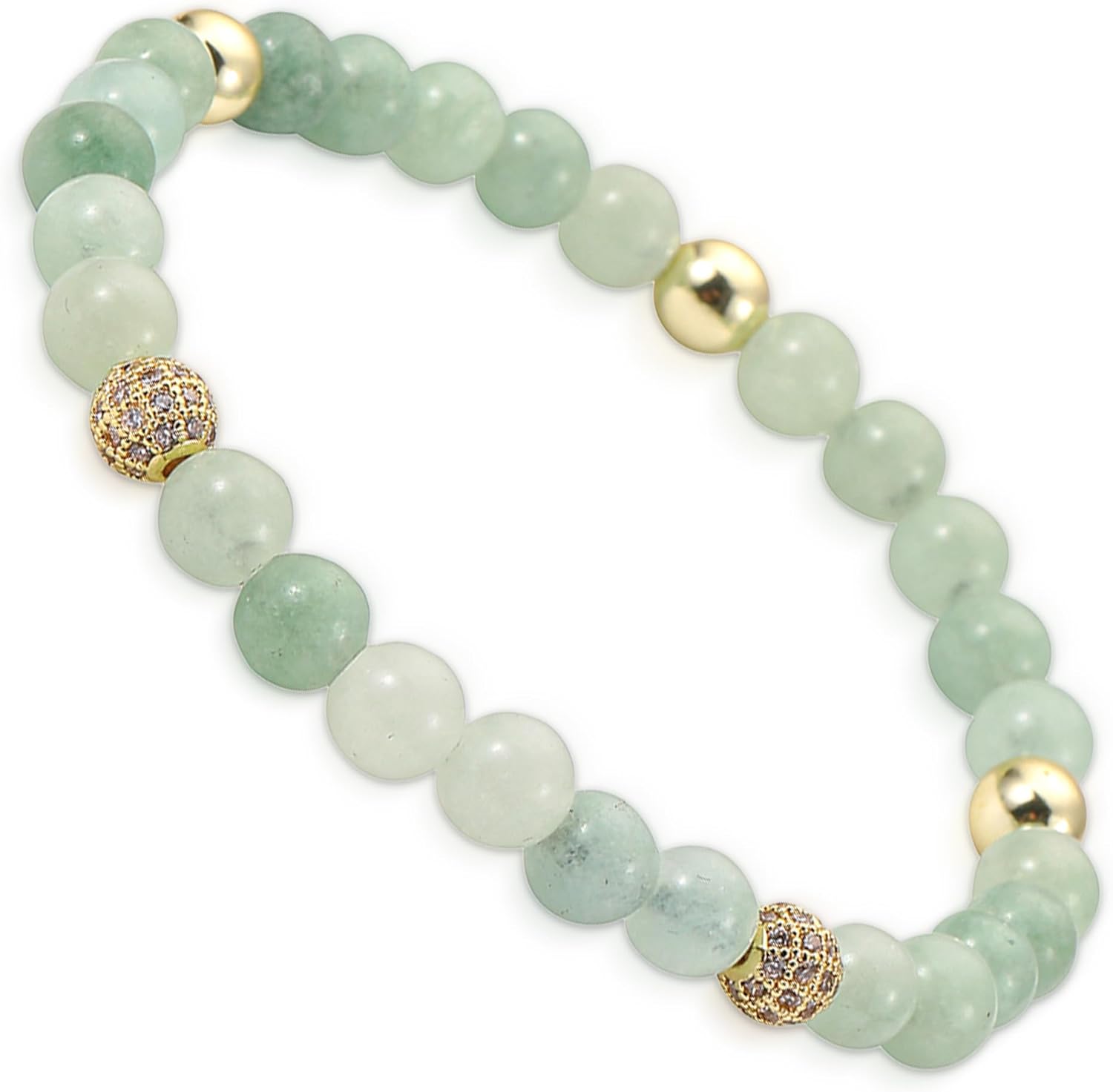 Healing Crystal Beaded Handmade Bracelets Natural Color Stones Semi Precious Beaded Stretch Bracelets for Women Round Chakra Yoga Beads Boho Bracelets Birthday Gift for Women With Luxury Gift Box