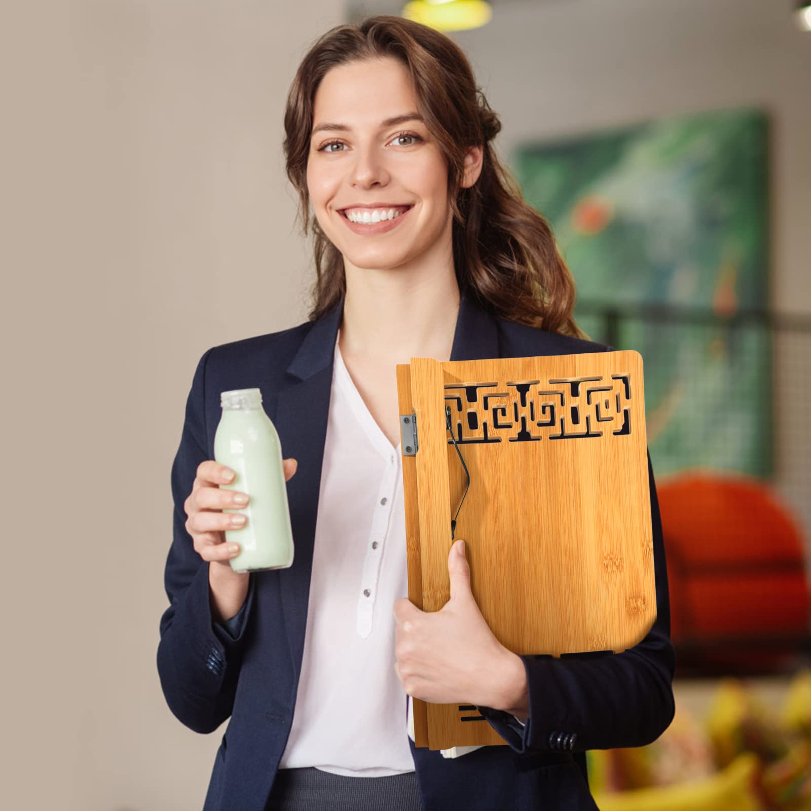 Joyoldelf Leggio per Libri Legno - Leggio Da Tavolo per Libri, Supporto Leggio da Letto Bambù, Leggio da Scrivania, Porta Libro Accessori Libri Reggi Libro per Leggere Studio Spartiti Tablet Cucina