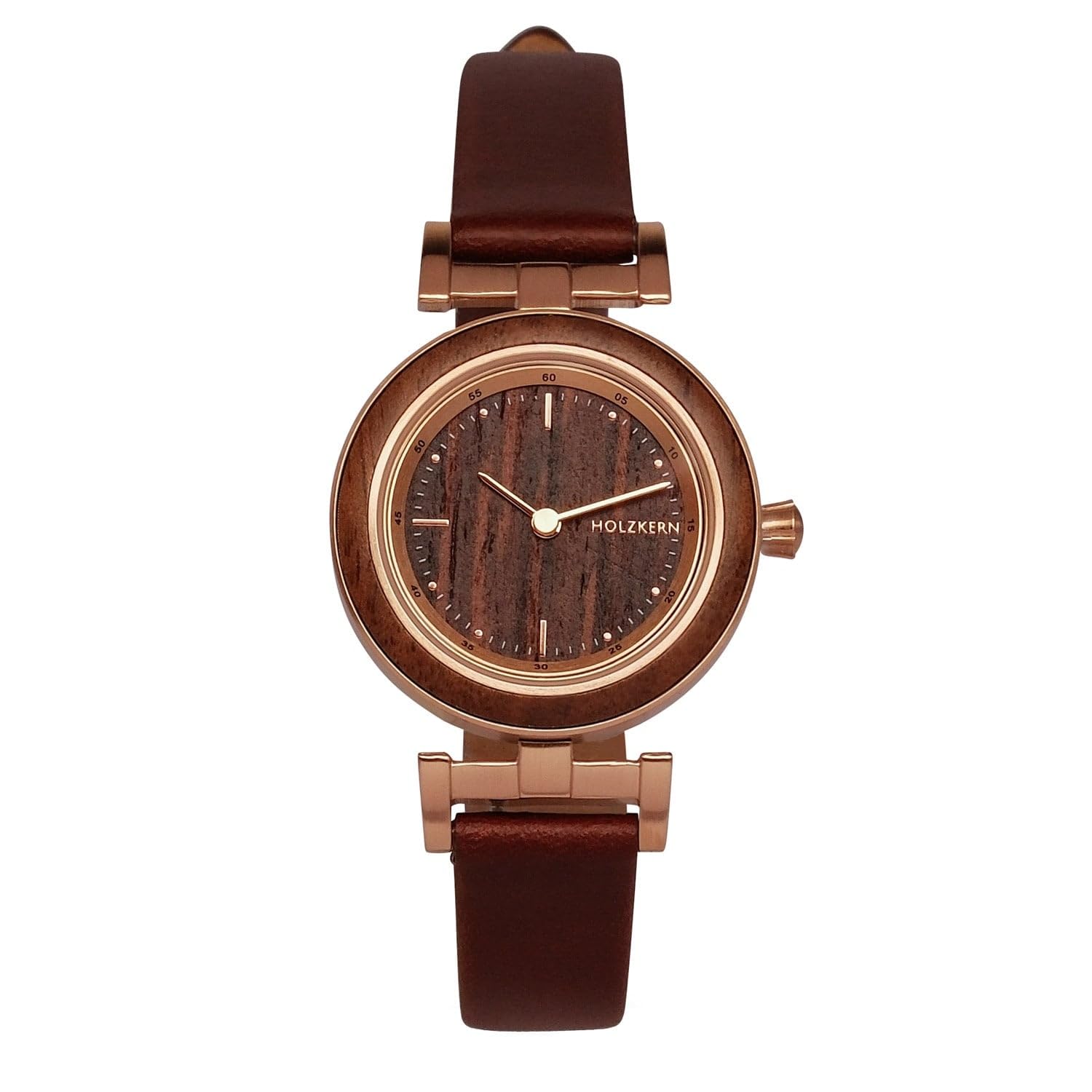 HOLZKERN Damenuhr Quarz Harriet Walnuss/Ahorn 9010631017415 | edle Armbanduhr für Frauen,