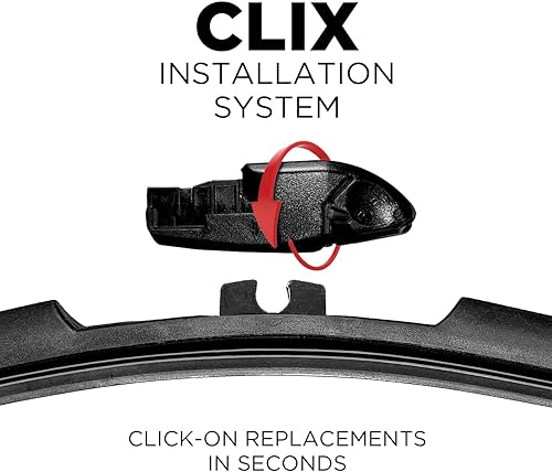 Miniatura 9 de Limpiaparabrisas Clix de silicona de 26 pulgadas + repelente a la lluvia integrado, limpiaparabrisas de repuesto automotriz, elemento de limpieza de