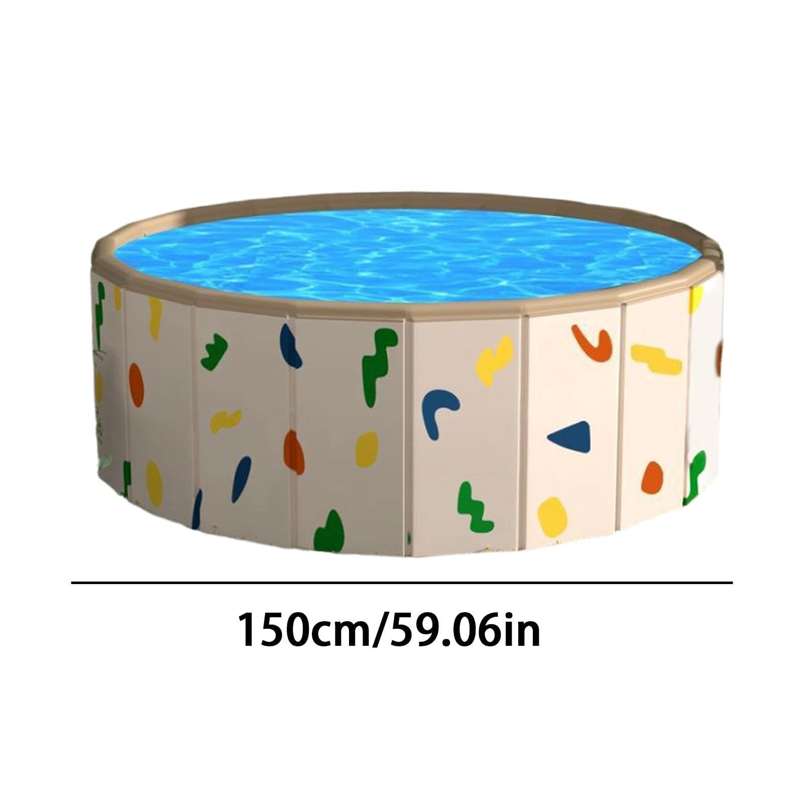 Faltbare Pools Für Kinder – Mehrzweck-Planschbecken Für Kinder Mit Rundem W | Wasserspiele, Kein Aufblasbarer Pool Für Den Boden, Hinterhof, Garten, Zuhause, Badezimmer, Zimmer, Reisen, Sommer, , M