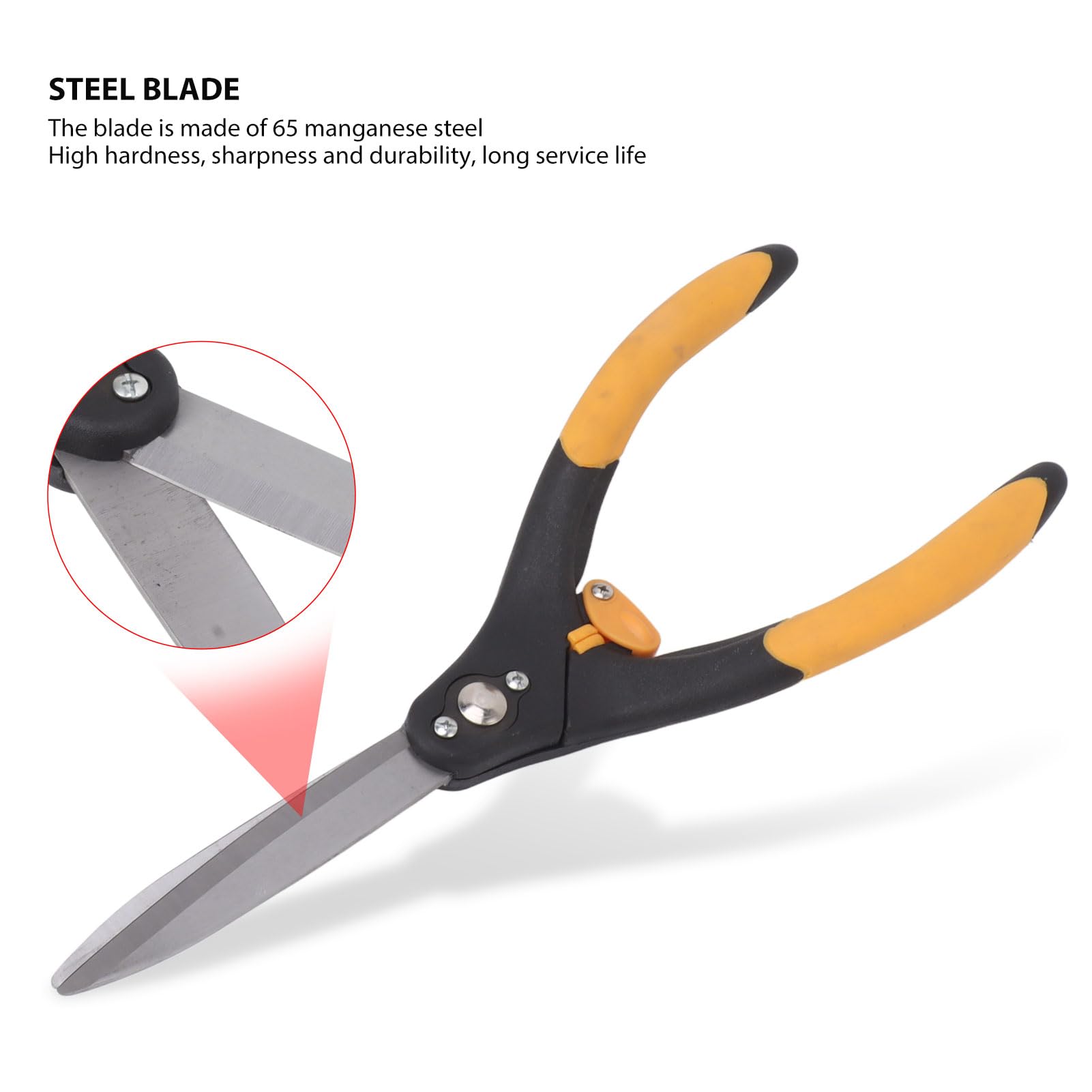 FLEXMAN Przycinanie Ścinania, Zabezpieczanie Nożyczek Ogrodowych 65 Mangan Stalowe Ostrza Pruner Garden Pruning Tinki do Kwiatów, Pąków, Chwastów, Małych Roślin