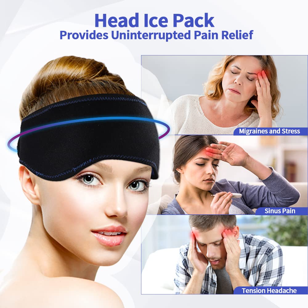 Buy NEWGO Migraine Relief Ice Pack for Head, Hot Cold Compress Gel Ice