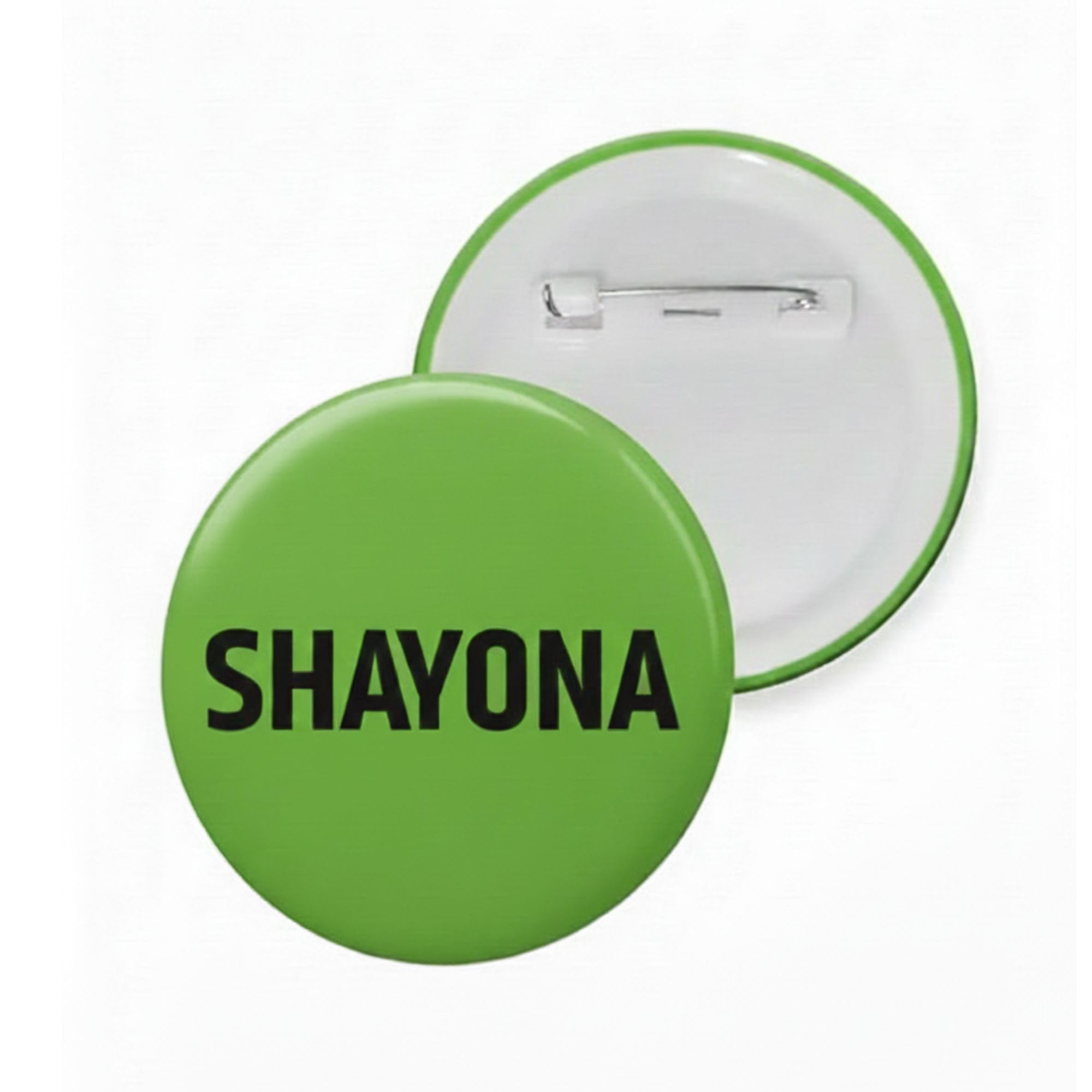 SHAYONA Customized Pin Badge | Personalised Button Badge with Your Design, Logo, Photo or Text | Ideal for Events, Birthdays, School, College & Brand Promotions(Size - 58mm) 1
