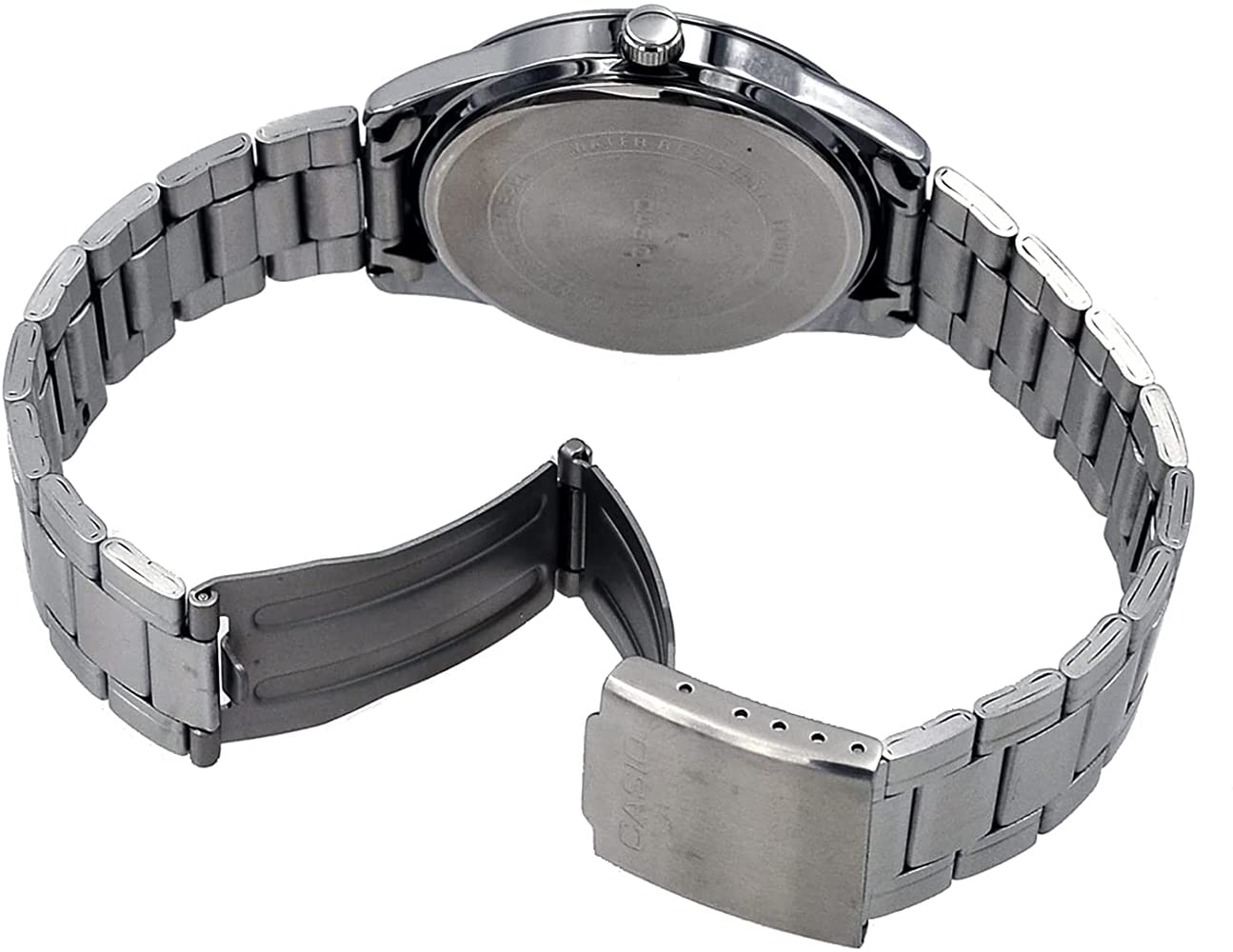 Casio MTP-V005D-2B4 Men's Standard Stainless Steel Blue Easy Reader Dial Analog Watch