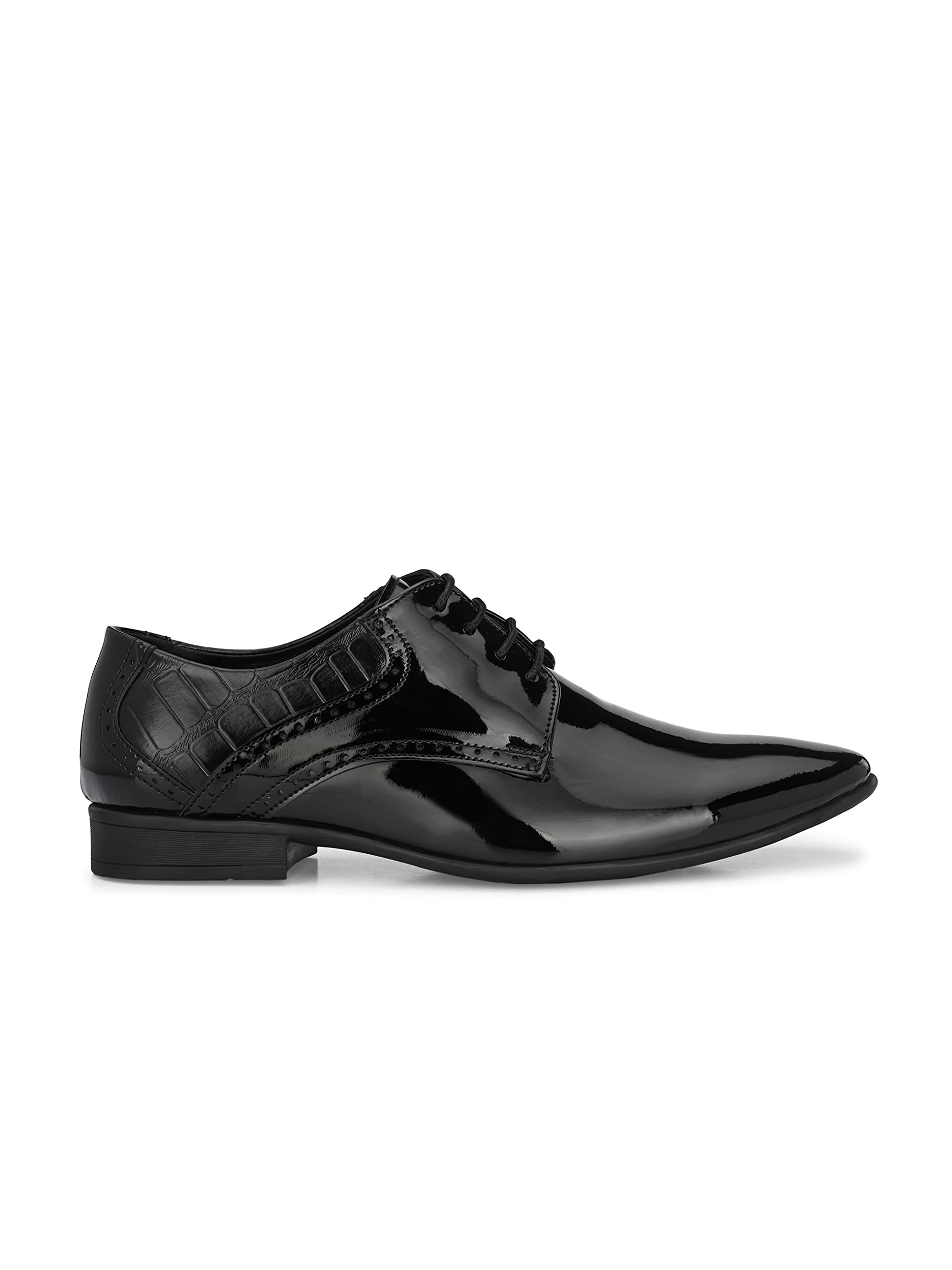 San Frissco Formal Derbys Wrinkle Free Patent Upper Textured Upper Design Shoes Cushioned Footbed/Comfortable Fashionable Stylish Flexible for Men/Size : 8 (Black) (B0D4QJHKSM) Amazon Price History, Amazon Price Tracker