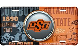 Hangtime Oklahoma State University -OSU Cowboys - Bullseye Style License Plate