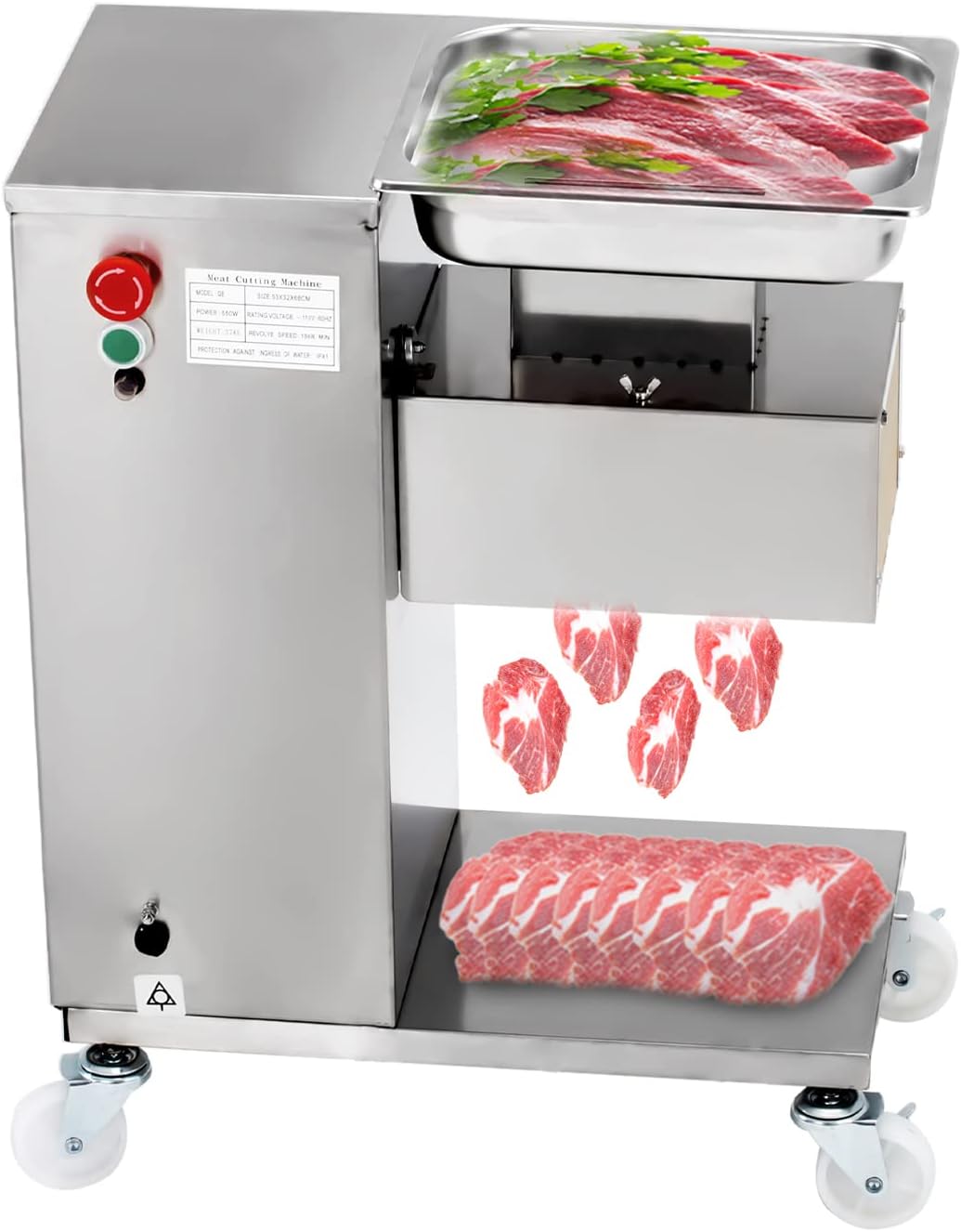 DIYAREA Meat Slicer Commercial,Electric Meat Cutter Machine