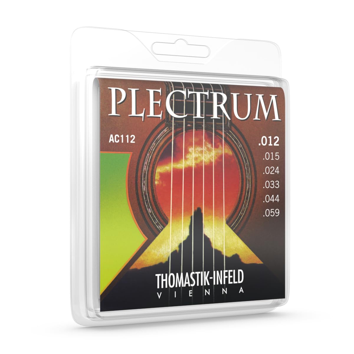 AC112 Acoustic Guitar Strings: Plectrum Series 6 String Set E, B, G, D, A, E, Natural