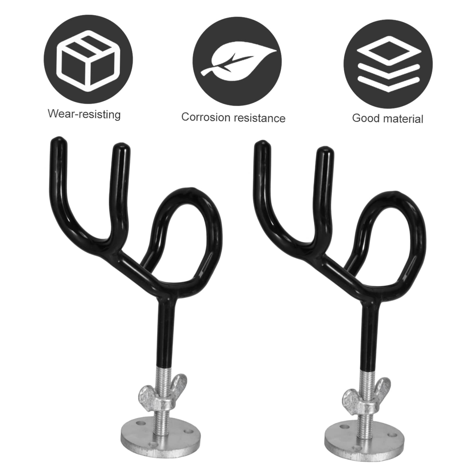 BESPORTBLE 2pièces Support De Canne Base De Montage pour Dérive Et Au Crapet Acier Inoxydable Lot