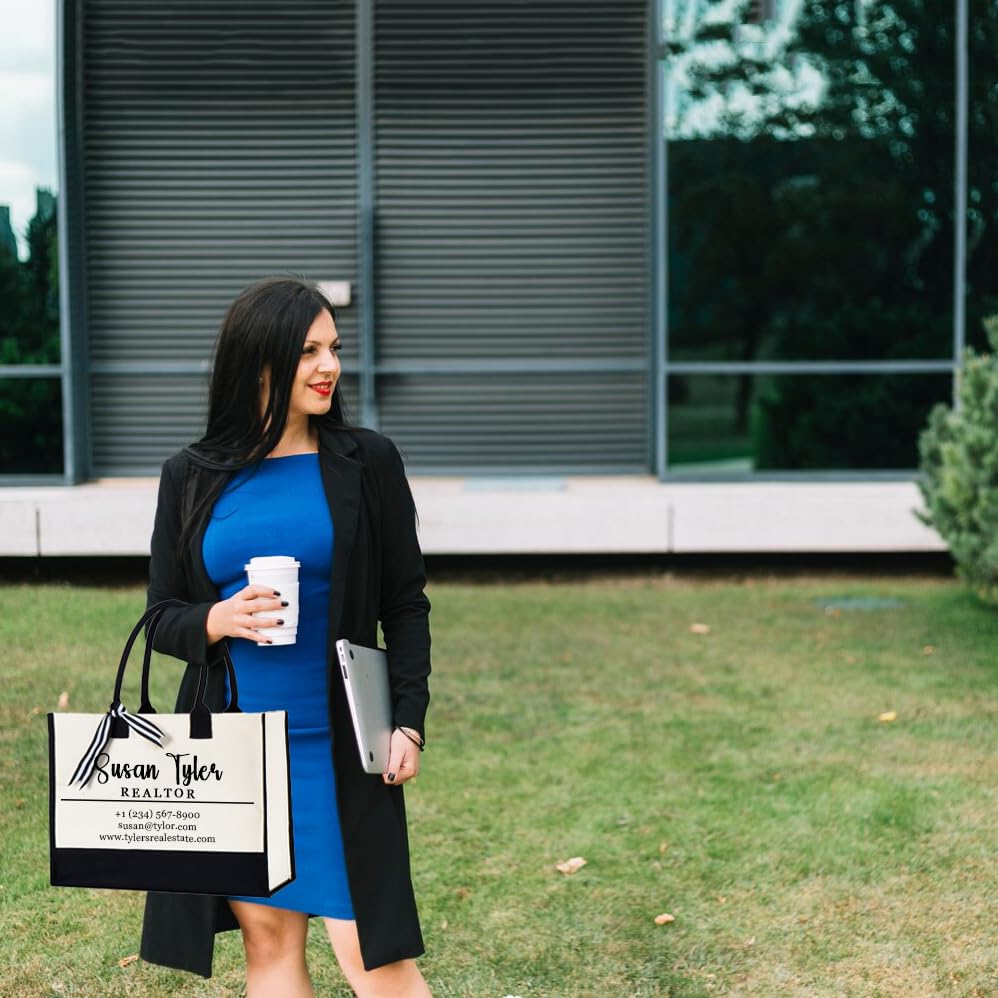 Bolsa Tote personalizada para negocios para mujer miniatura 3