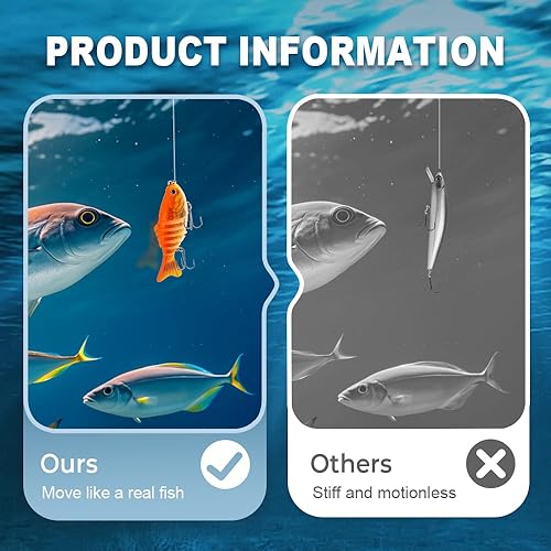 Miniatura 5 de Señuelo de pesca robótico 3D, nuevo cebo de natación biónico para agua dulce y salada, equipo de pesca atrae señuelos de pesca, lubina para