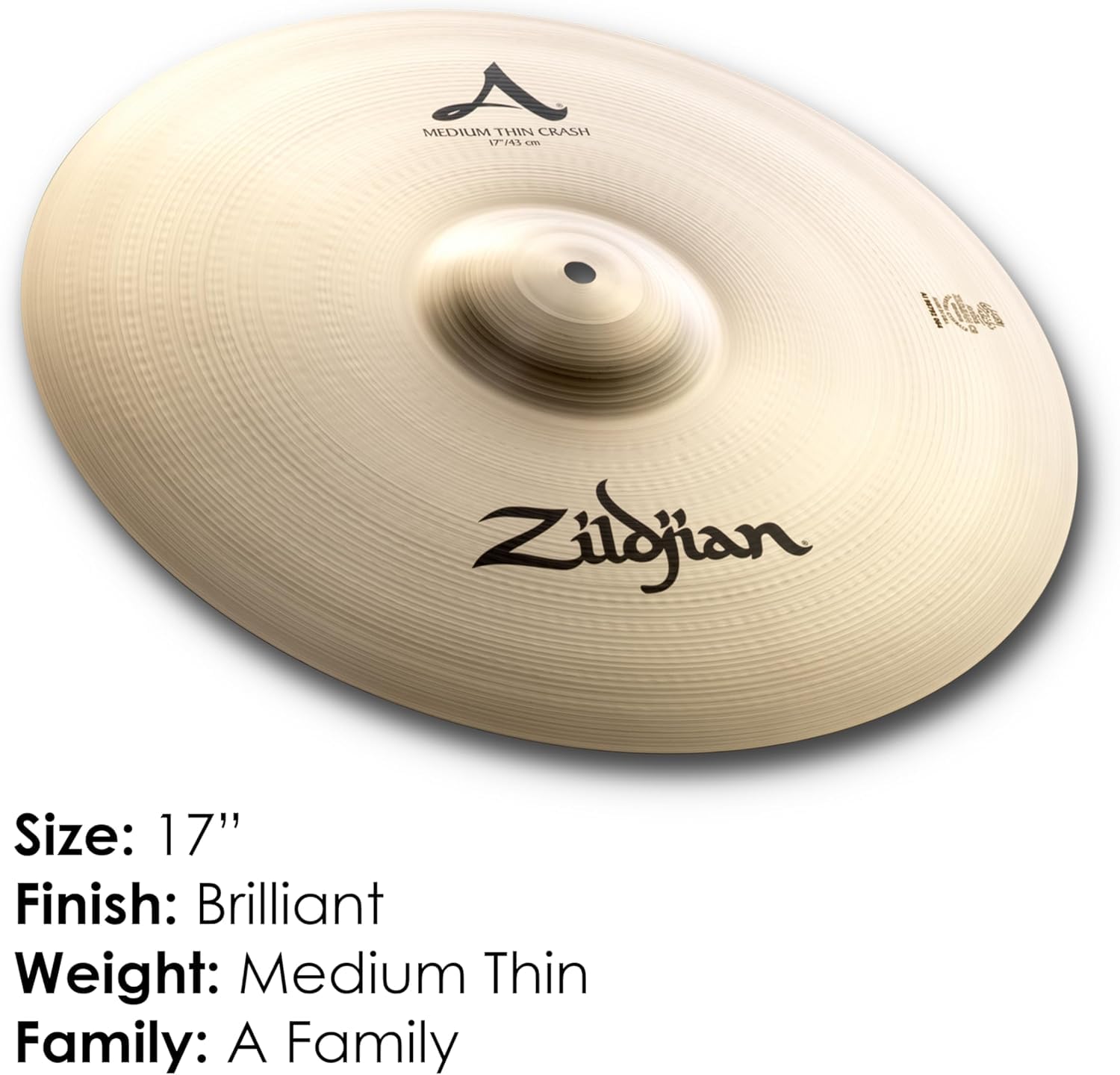 Zildjian Seria Zildjian - 17-calowy średni cienki talerz Crash