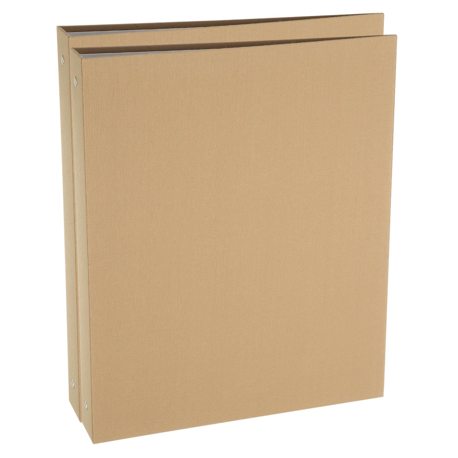 PATIKIL Raccoglitore 3 Anelli, 2 Pz Formato A4 Raccoglitore Rotondo Flessibile Ampia Capacità in Lino per Ufficio Casa Suola, Giallo Zenzero